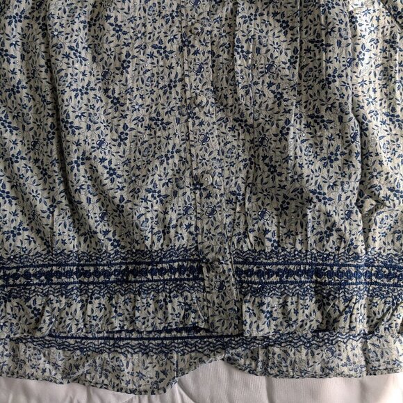 Madewell Jeanette Florentine Floral Top Size 4X Cropped Puff-Sleeve Cotton NWT - Picture 10 of 15